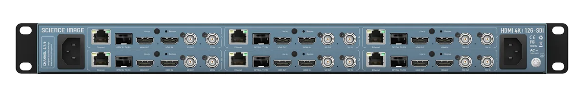 Science Image Flow Edge – Glasfaserübertragung von 4K60-Signalen zwischen zwei Standorten über bis zu 20 km Science Image Flow Edge – Glasfaserübertragung von 4K60-Signalen zwischen zwei Standorten über bis zu 20 km