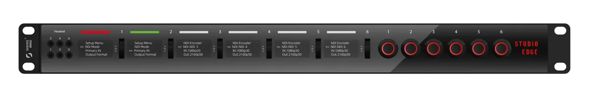 Science Image Studio Edge G – Rückseite mit zwei redundanten AC-Netzteilanschlüssen Science Image Studio Edge G – Rückseite mit zwei redundanten AC-Netzteilanschlüssen