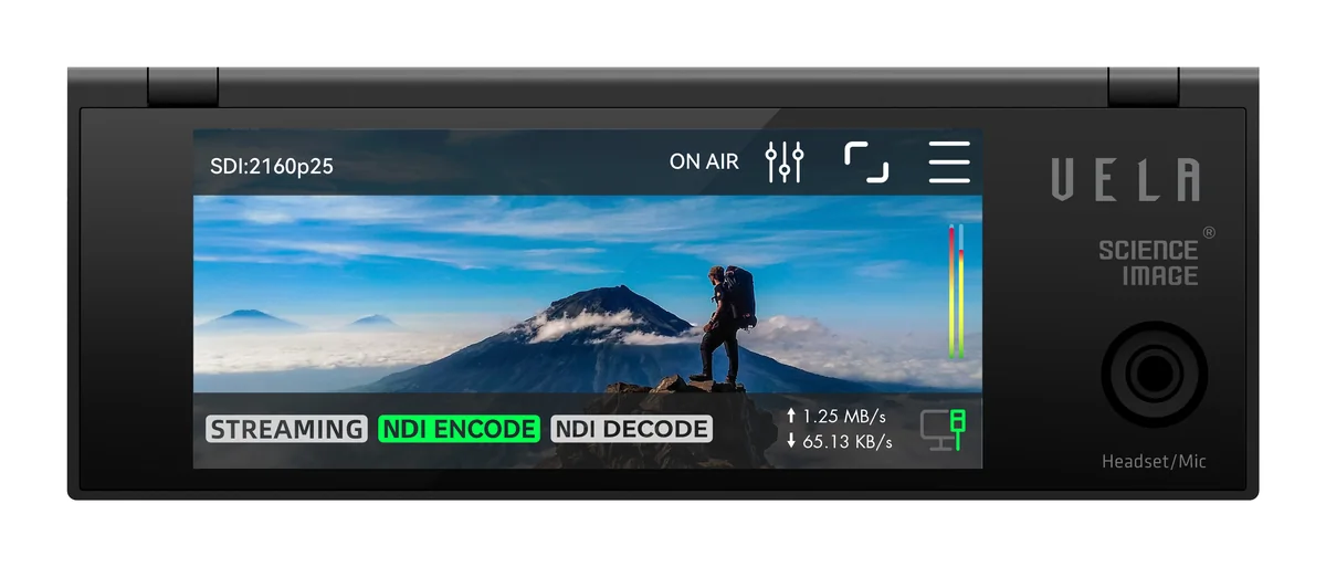 Science Image Vela HDMI – Rückseite mit 12-V-DC-Eingang und PoE-fähigem Netzwerkanschluss Science Image Vela HDMI – Rückseite mit 12-V-DC-Eingang und PoE-fähigem Netzwerkanschluss