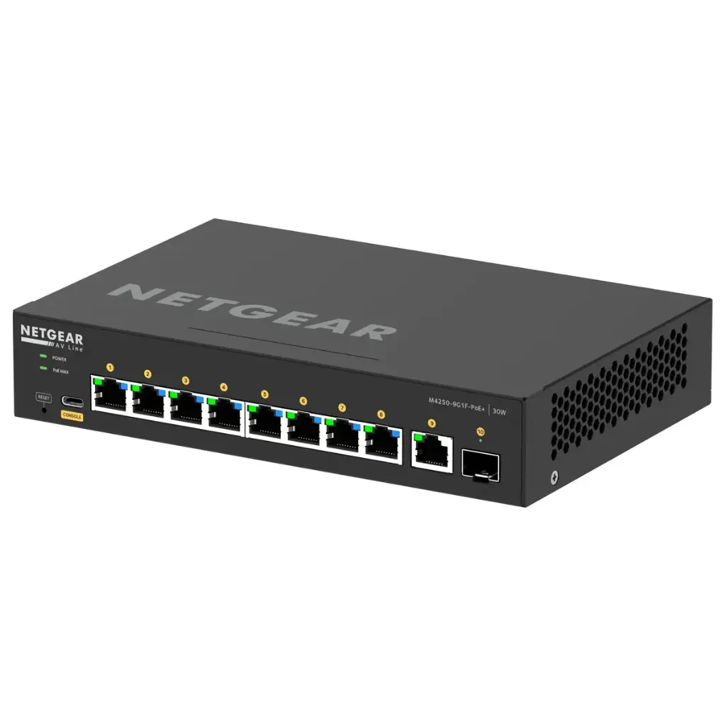 NETGEAR AV Line M4250-9G1F-PoE+