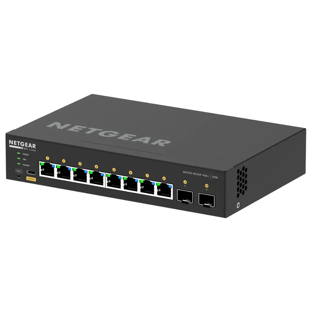 [GSM4210PX-100EUS] NETGEAR AV Line M4250-8G2XF-PoE+